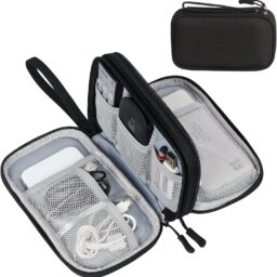 FYY Electronic Organizer, Travel Tech Pouch Bag, Cable Organizer Navy