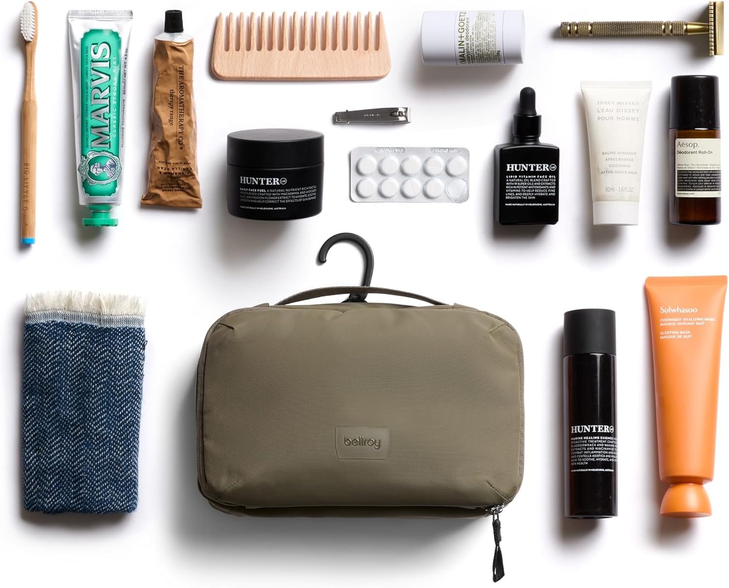 Bellroy Hanging Toiletry Kit 3L, Travel Toiletry Bag - SeaKelp - Image 7
